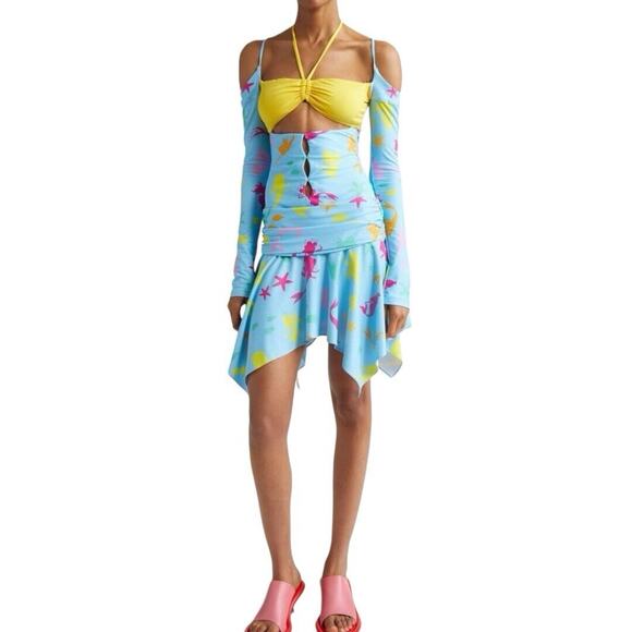 Marshall‎ Columbia Disney Little Mermaid Ariel Bikini Cutout Mini Dress Sz Small - Picture 1 of 16